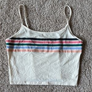 American Eagle Cropped Rainbow Tank Top